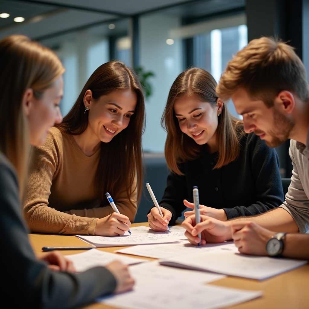 Участники тренинга выполняют практическое задание